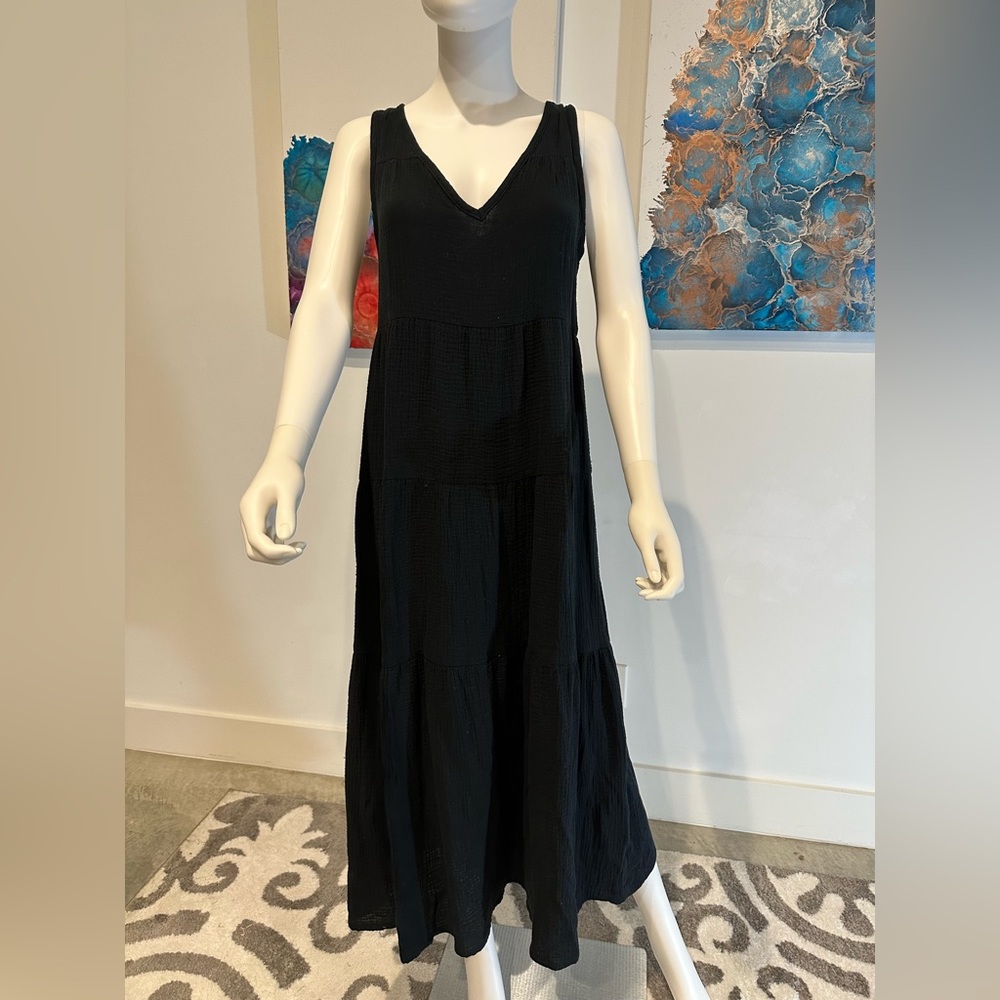 NWT- Marine Layer Corinne Maxi Dress in Black - Small